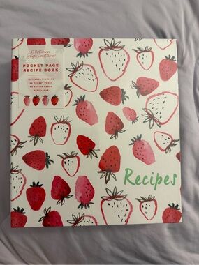 Recipe Book - strawberry print